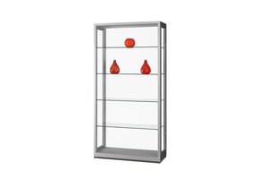 Vitrine stofdicht V8 1000 zilver zonder verlichting