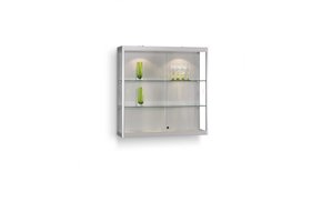 Wandvitrine MPC 1000 zilver geanodiseerd