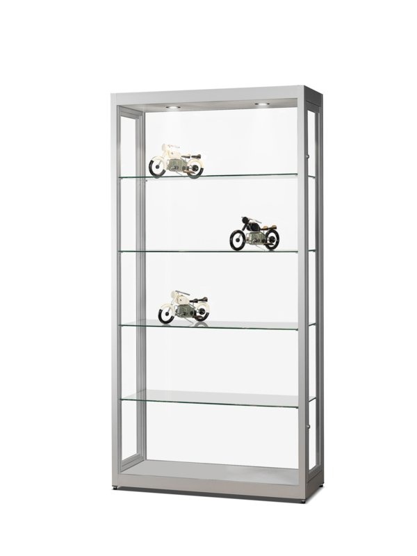 mundstykke det kan matchmaker Large silver display cabinet dustproof of 100 cm with lighting - SDB Vitrine  building