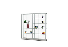 Glass display cabinet WME 1976 silver anodised