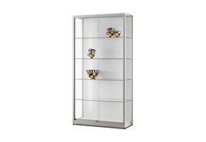 Vitrine 311 1000 silber mit LED Streifen