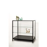 Glass counter display case 822 1000 black anodised