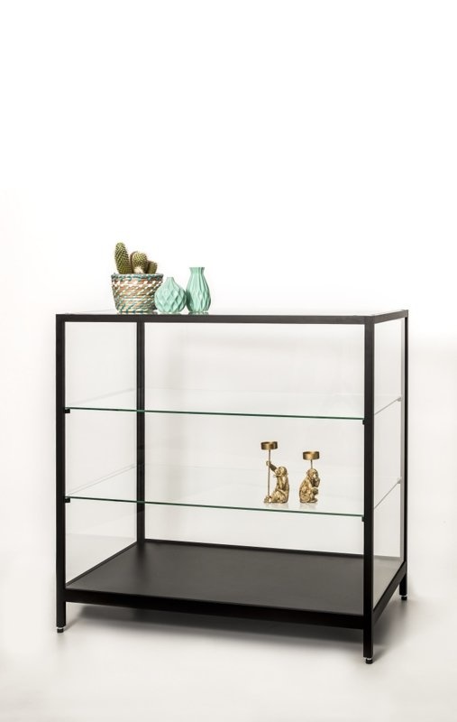 Counter display in black 100cm with shelves | SDB Vitrine - SDB Vitrine building