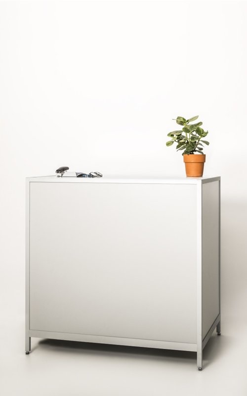 Wooden counter 812 1000 silver anodised