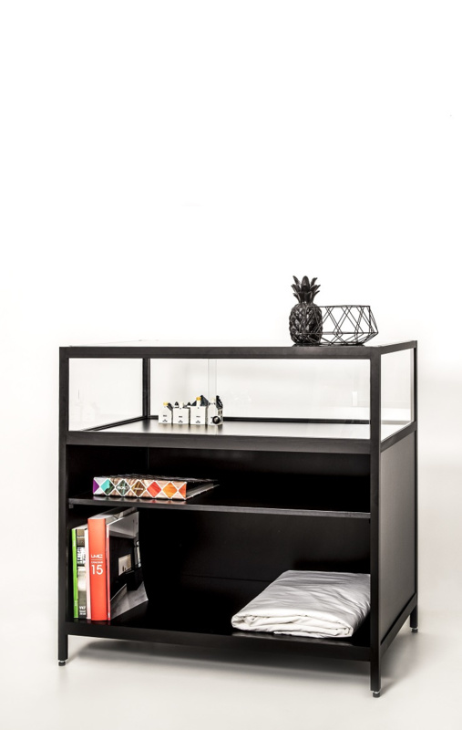 Thekevitrine 832 1000 schwarz eloxiert