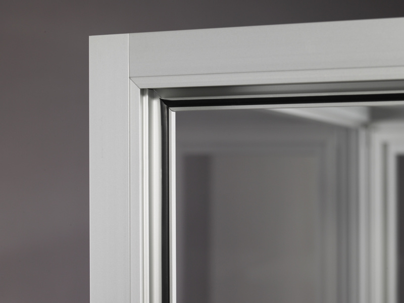 Dustproof display case V8 800 silver with LED toplights