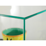 Sockelvitrine SV1 500 schwarz mit Glasdrehtür