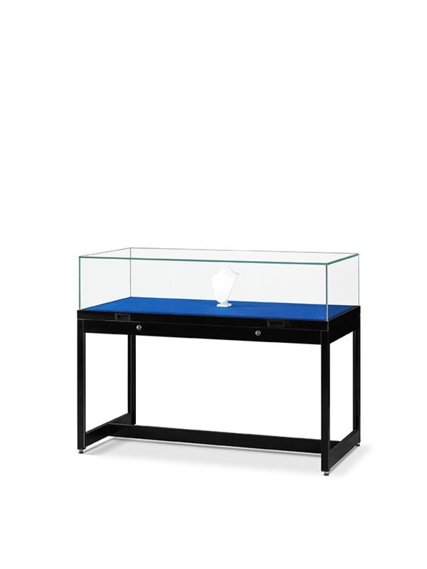 Table showcase TGV 250 1000 black with gas springs