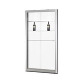 Vitrine Senza 150  zilver geanodiseerd - wandvitrine