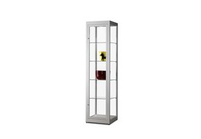 Vitrine stofdicht V8 500 zilver met LED plafondspots