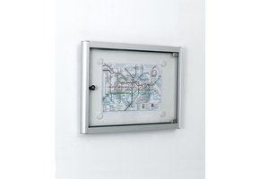 Information board 332 2xA4 DIN A3 silver anodised