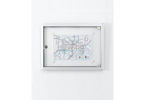 Informatiekast 332 4xA4 DIN A2 zilver geanodiseerd