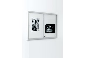 Informatiekast 332 16xA4 DIN A0 zilver geanodiseerd