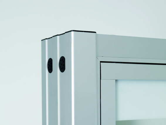 Information board 1553 16xA4 DIN A0 silver anodised with posts