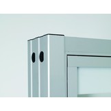 Schaukast 1553 4xA4 DIN A2 silber eloxiert mit Standbeinen