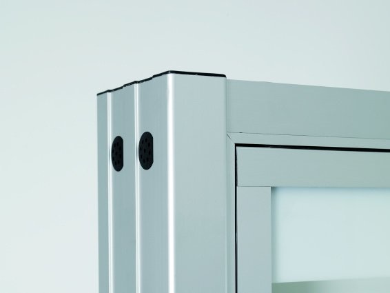 Information board 1553 4xA4 DIN A2 silver anodised with posts