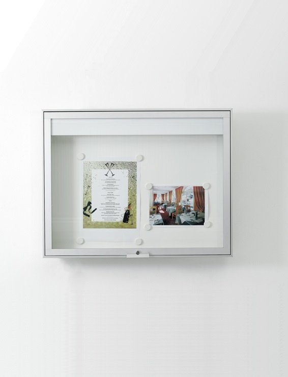 Information board 10025 4xA4 DIN A2 silver anodised