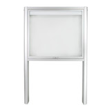 Plattegrondkast 1593 4xA4 DIN A2 zilver geanodiseerd met poten