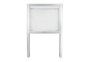 Information board 1593 4xA4 DIN A2 silver anodised with posts
