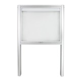 Information board 1593 8xA4 DIN A1 silver anodised with posts