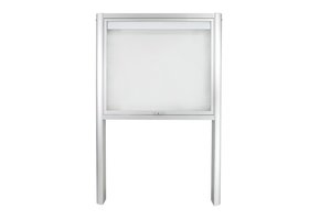 Schaukast 1593 8xA4 DIN A1 Silber eloxiert mit Standbeinen