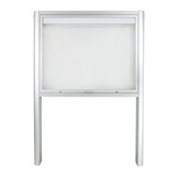 Plattegrondkast 1593 16xA4 DIN A0 zilver geanodiseerd met poten