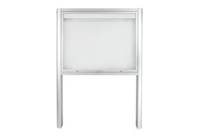 Information board 1593 16xA4 DIN A0  silver anodised with posts