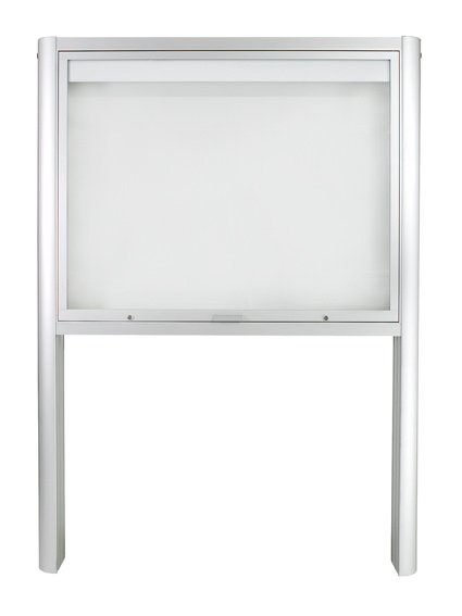 Information board 1593 16xA4 DIN A0 silver anodised with posts
