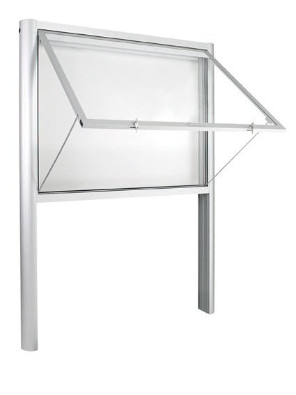 Information board 1593 16xA4 DIN A0 silver anodised with posts