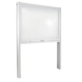 Plattegrondkast 1593 16xA4 DIN A0 zilver geanodiseerd met poten