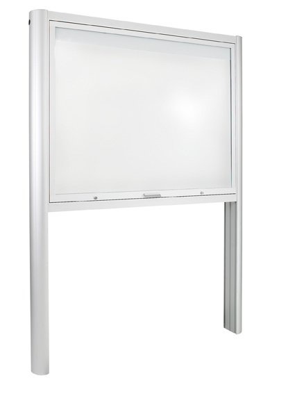 Information board 1593 16xA4 DIN A0 silver anodised with posts