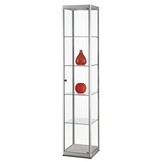 Vitrine MPC 400 silber mit LED Deckenspot