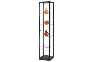 Vitrine MPC 400 schwarz mit LED Deckenspot