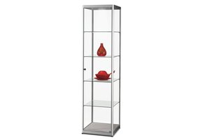 Glass display cabinet MPC 500 silver with LED top light