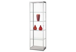 Vitrine MPC 600 silber mit LED Deckenspot