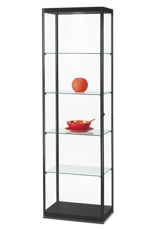 Vitrine MPC 600 zwart met LED plafondspot