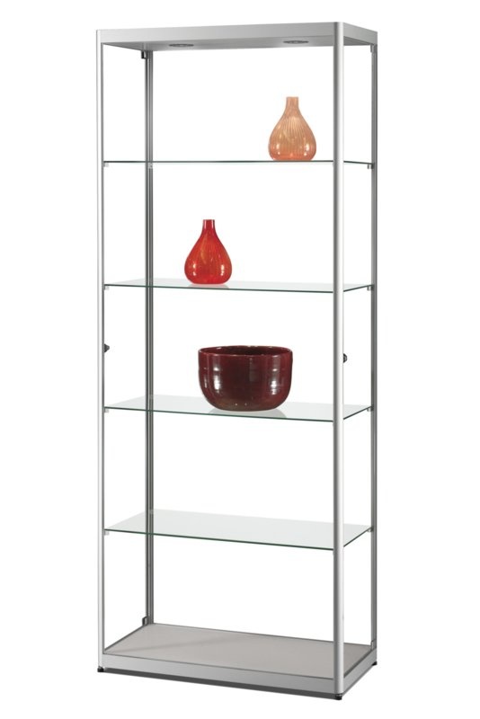 Vitrine MPC 800 zilver met LED plafondspots