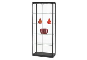 Glass display cabinet MPC 800 black LED with doors at the front