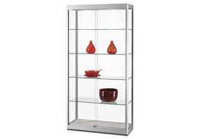 Vitrine GPC 1000 silber mit LED Deckenspots