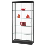 Glass display cabinet GPC 1000 black with LED top lights