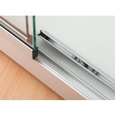 Vitrine GPC 1200 silber mit LED Deckenspots und Unterschrank