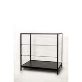 Glass counter display case 822 1000 black anodised