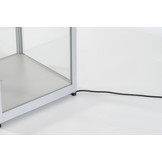 Glass display cabinet GPC 1200 silver with LED top lights