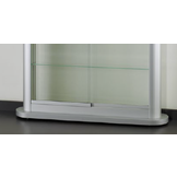 Vitrine Senza 150  zilver geanodiseerd - wandvitrine