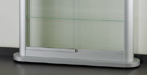 Sammlersvitrine Senza 150 silber eloxiert -wandvitrine