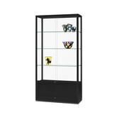 Vitrine WME 1000 schwarz mit Unterschrank