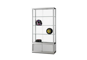 Vitrine WME 1000 zilver met onderkast