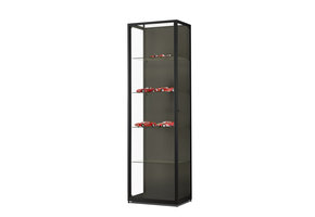 Glass display cabinet 111 600 black with LED strips