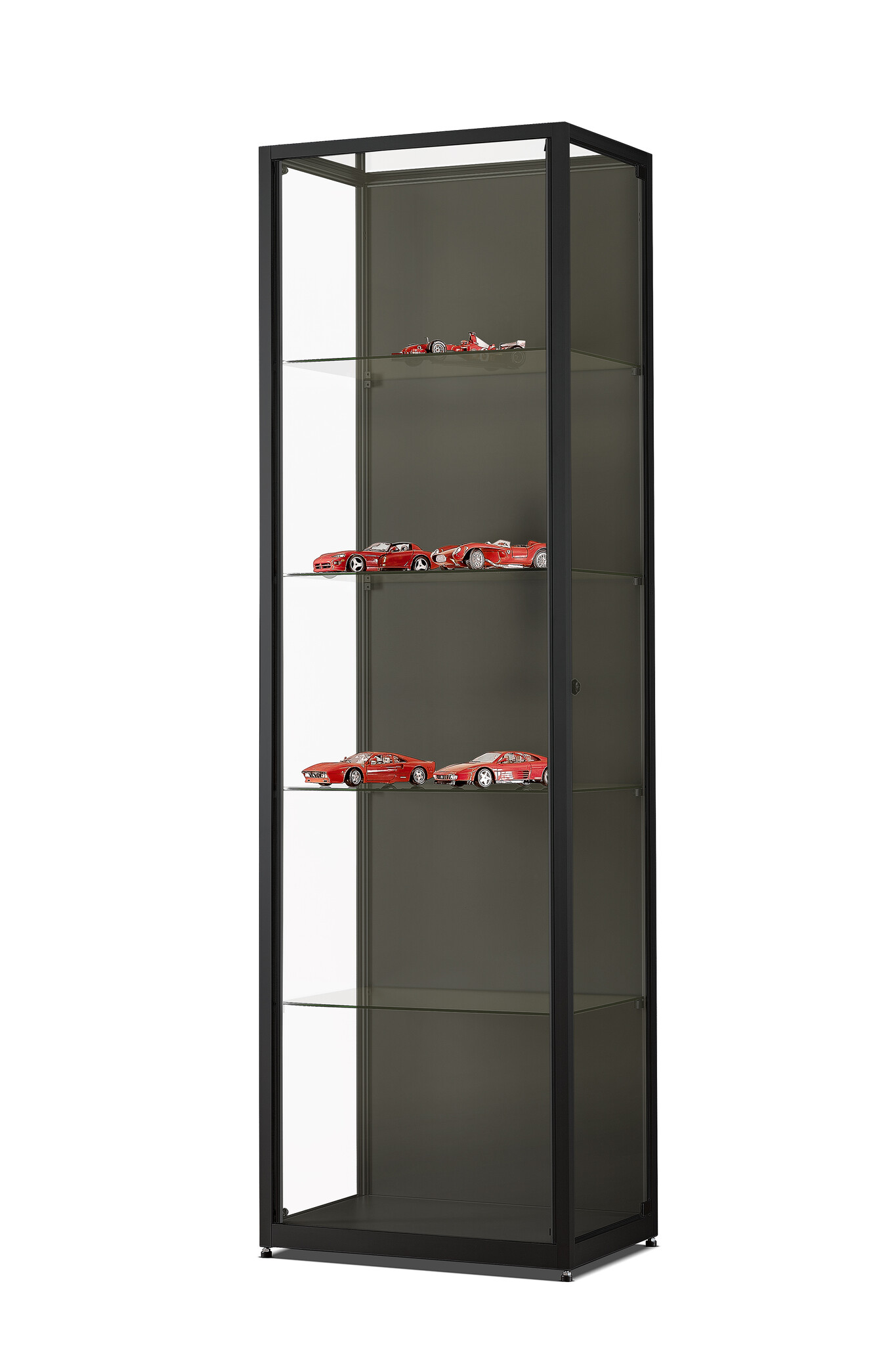 Vitrine 111 600 schwarz mit LED Streifen