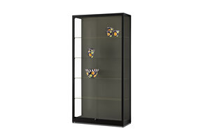 Vitrine 311 1000 schwarz mit LED Streifen
